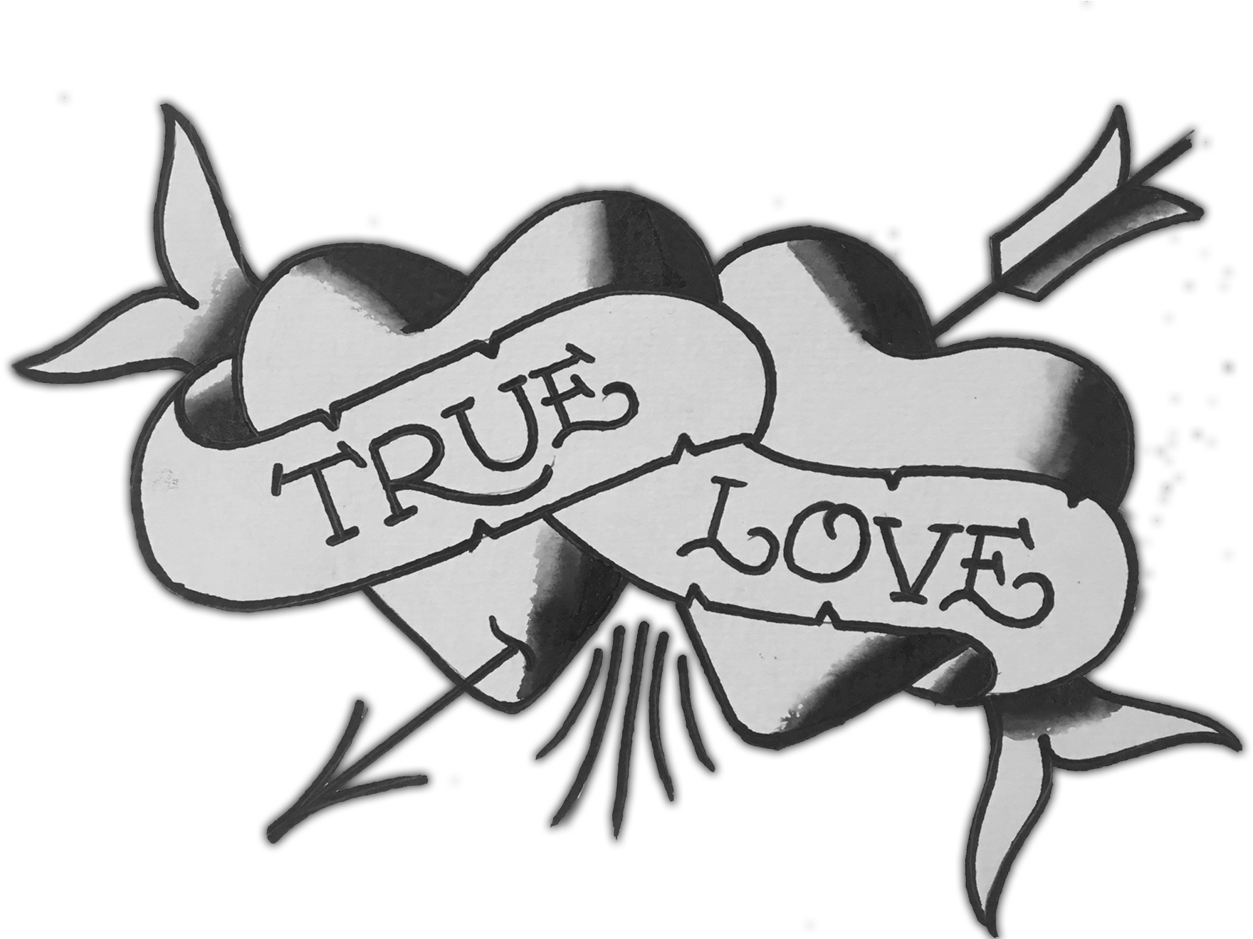 True Love Heart Tattoo Design PNG