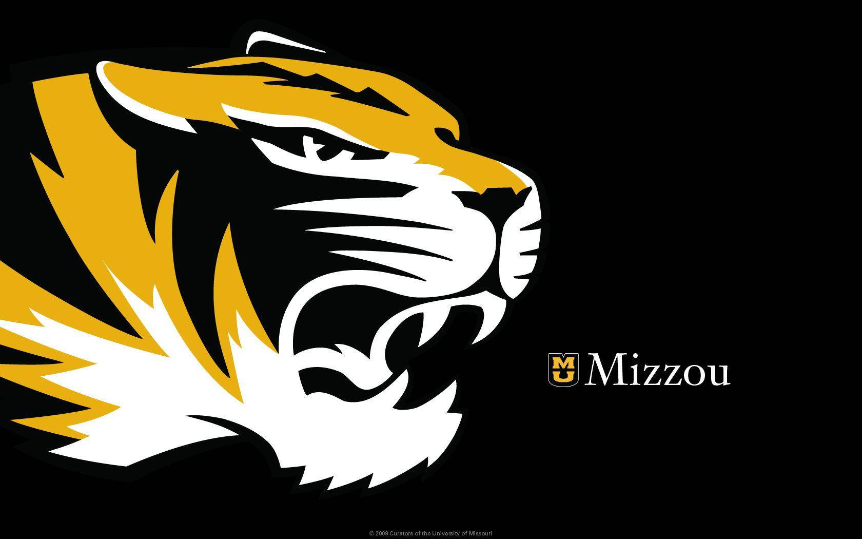 Truman The Tiger University Of Missouri Black Background Wallpaper