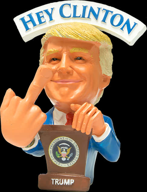 Trump Figure Gesture Middle Finger PNG