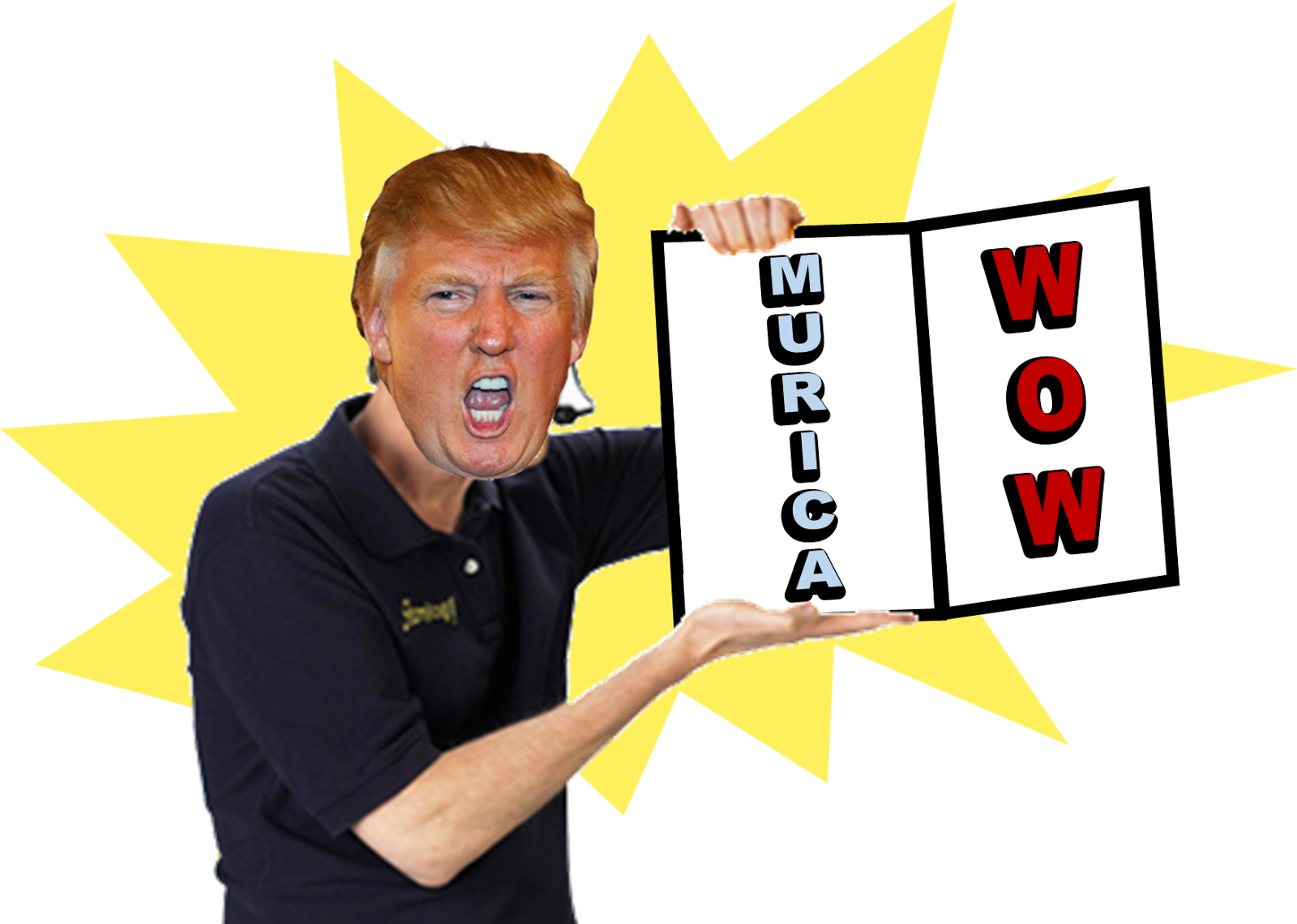 Trump Murica Wow Meme PNG