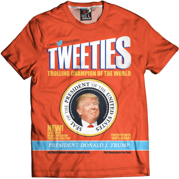 Trump Tweeties Trolling Champion T Shirt PNG