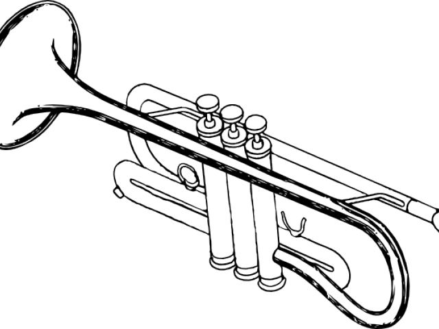 Trumpet_ Line_ Art_ Vector PNG