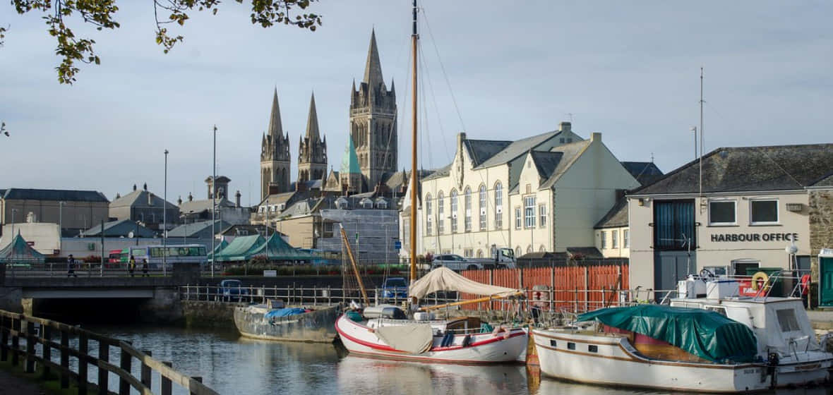 Truro Cathedral Viewfrom River Wallpaper
