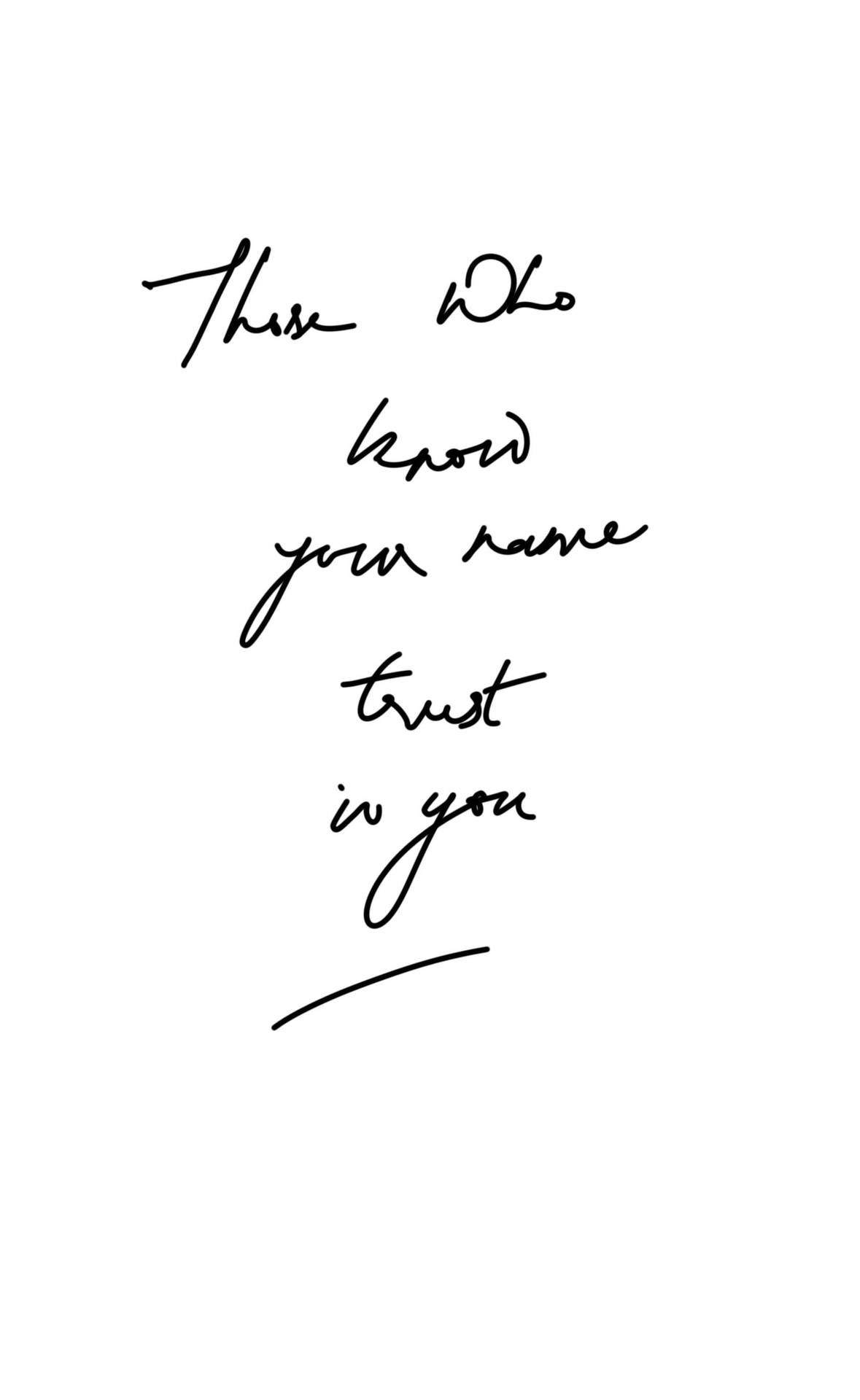 Trust In You Quote Wallpaper