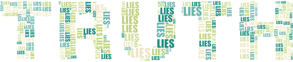 Truth Lies Text Collage PNG