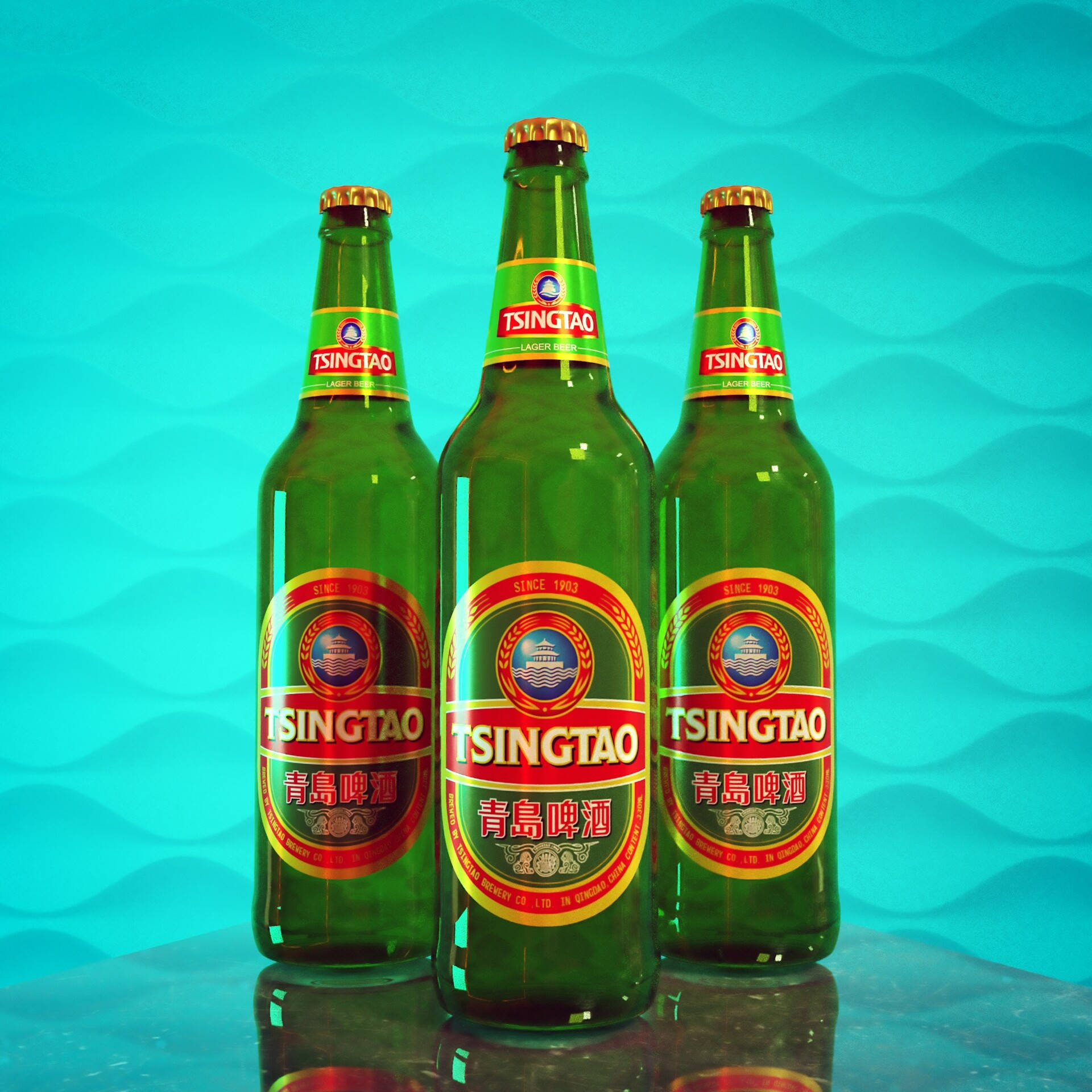 Botellade Cerveza Tsingtao Fondo de pantalla