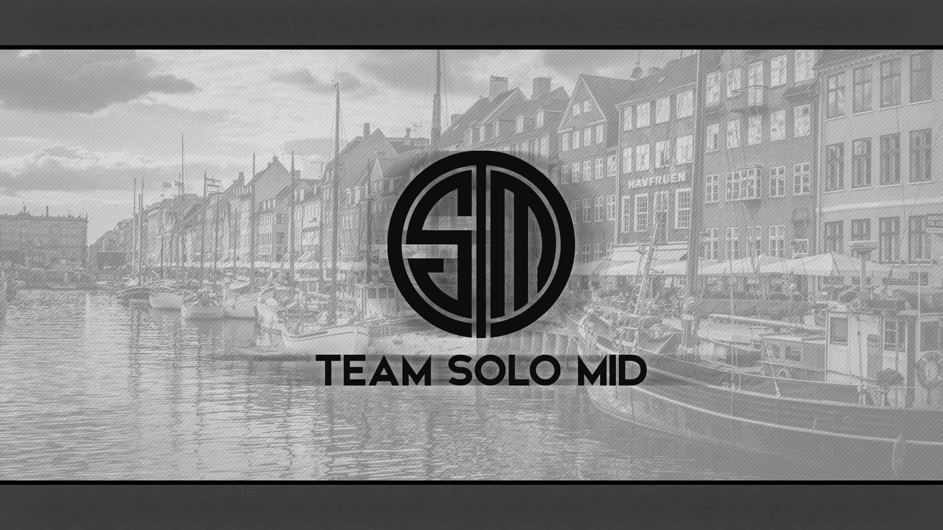 Logoet for Team Solo Mid er klart synligt på dette tapet. Wallpaper