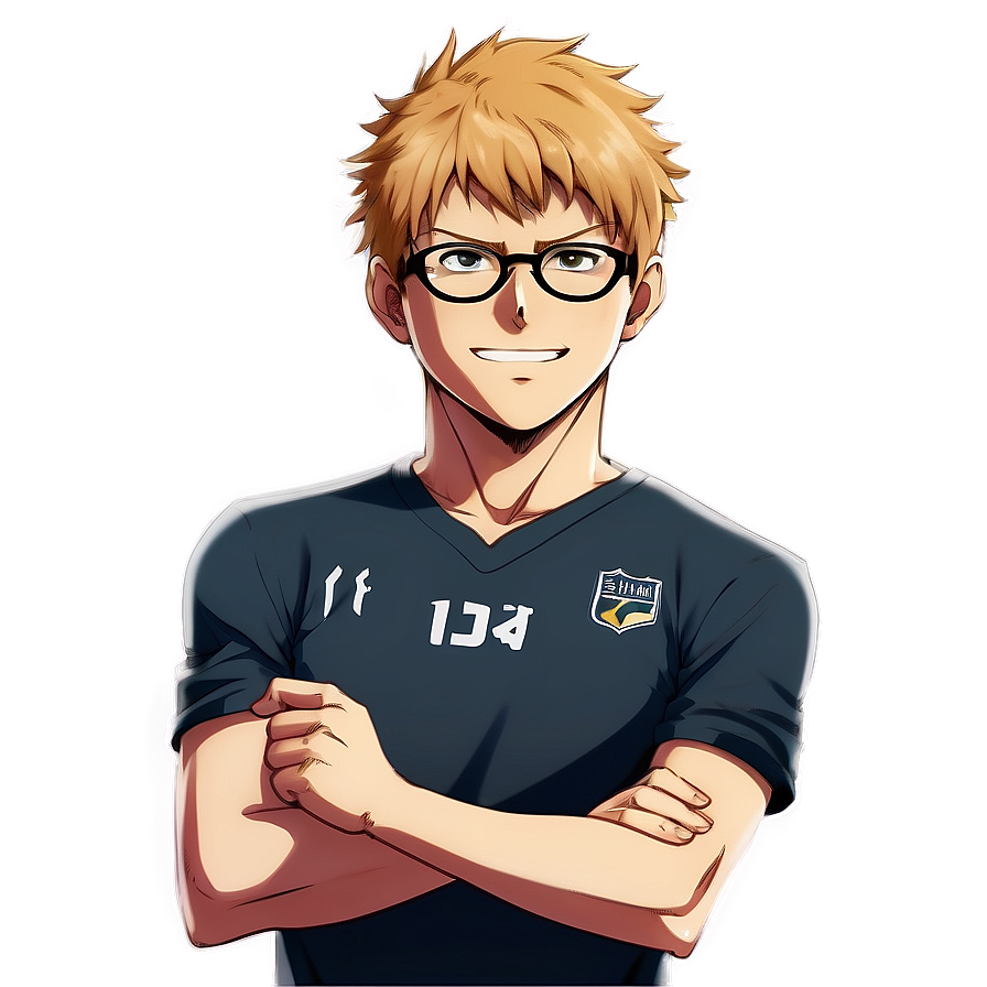 Download Tsukishima Kei Smirk Haikyuu Png 21 | Wallpapers.com