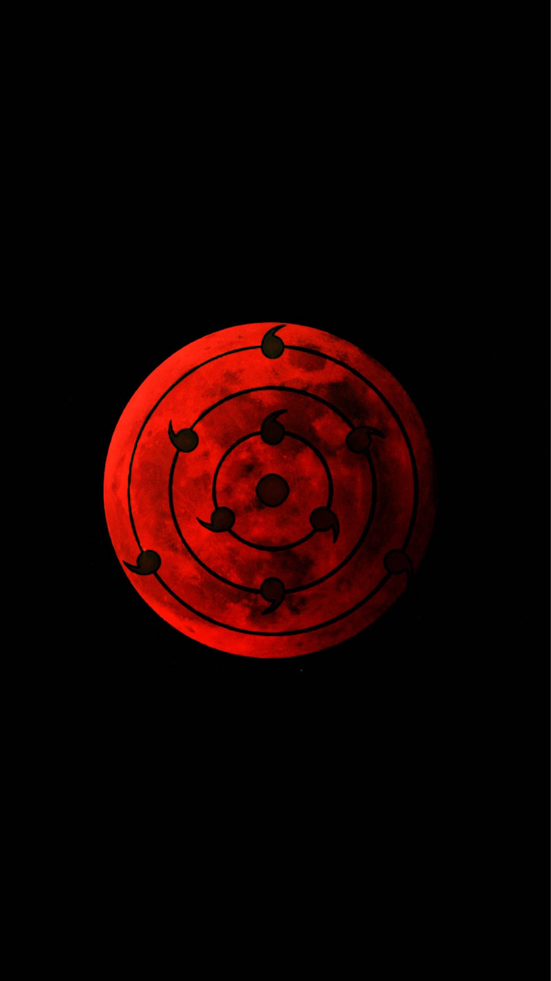 Tsukuyomi Power In Red Moon Wallpaper
