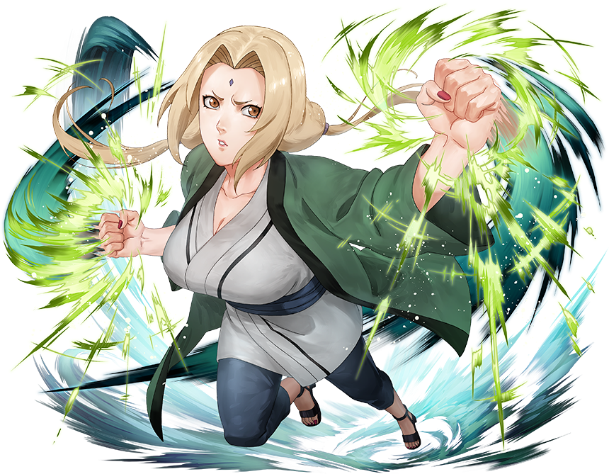 Tsunade Senju Ninja Power Display PNG