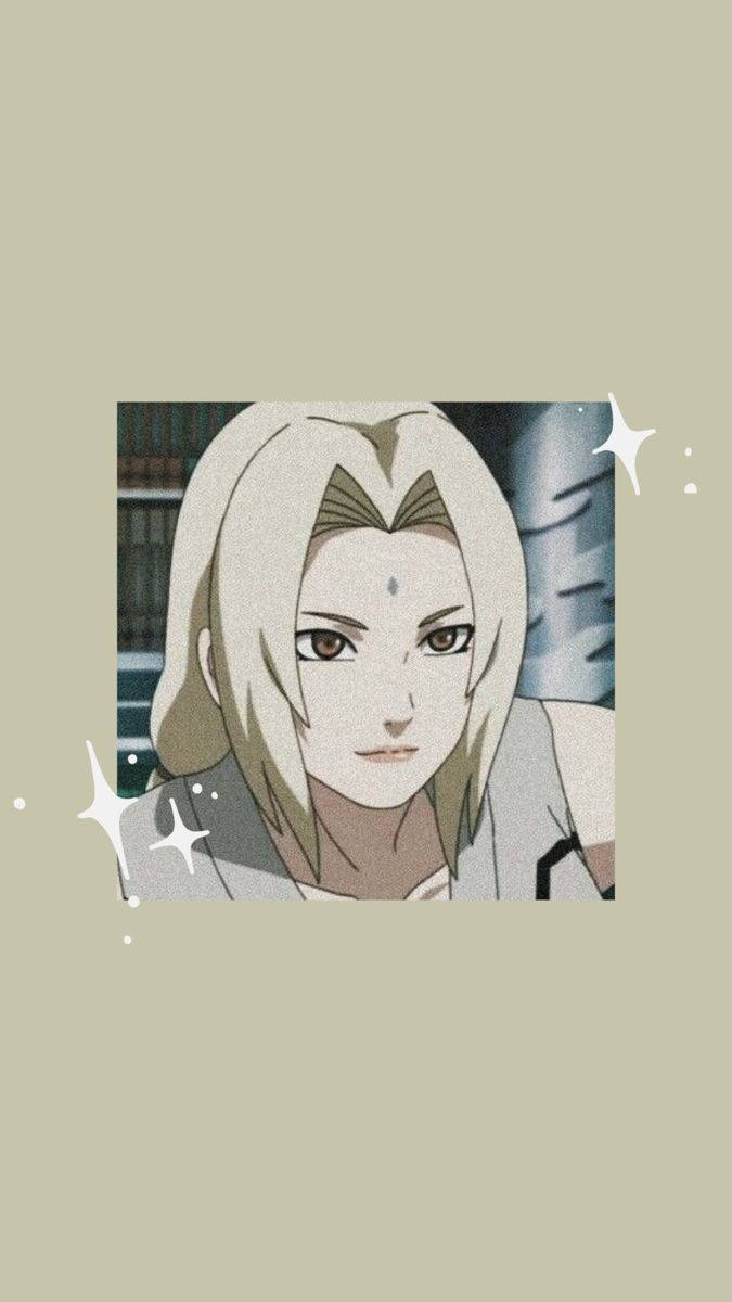 Tsunade With Pale Yellow Background Wallpaper