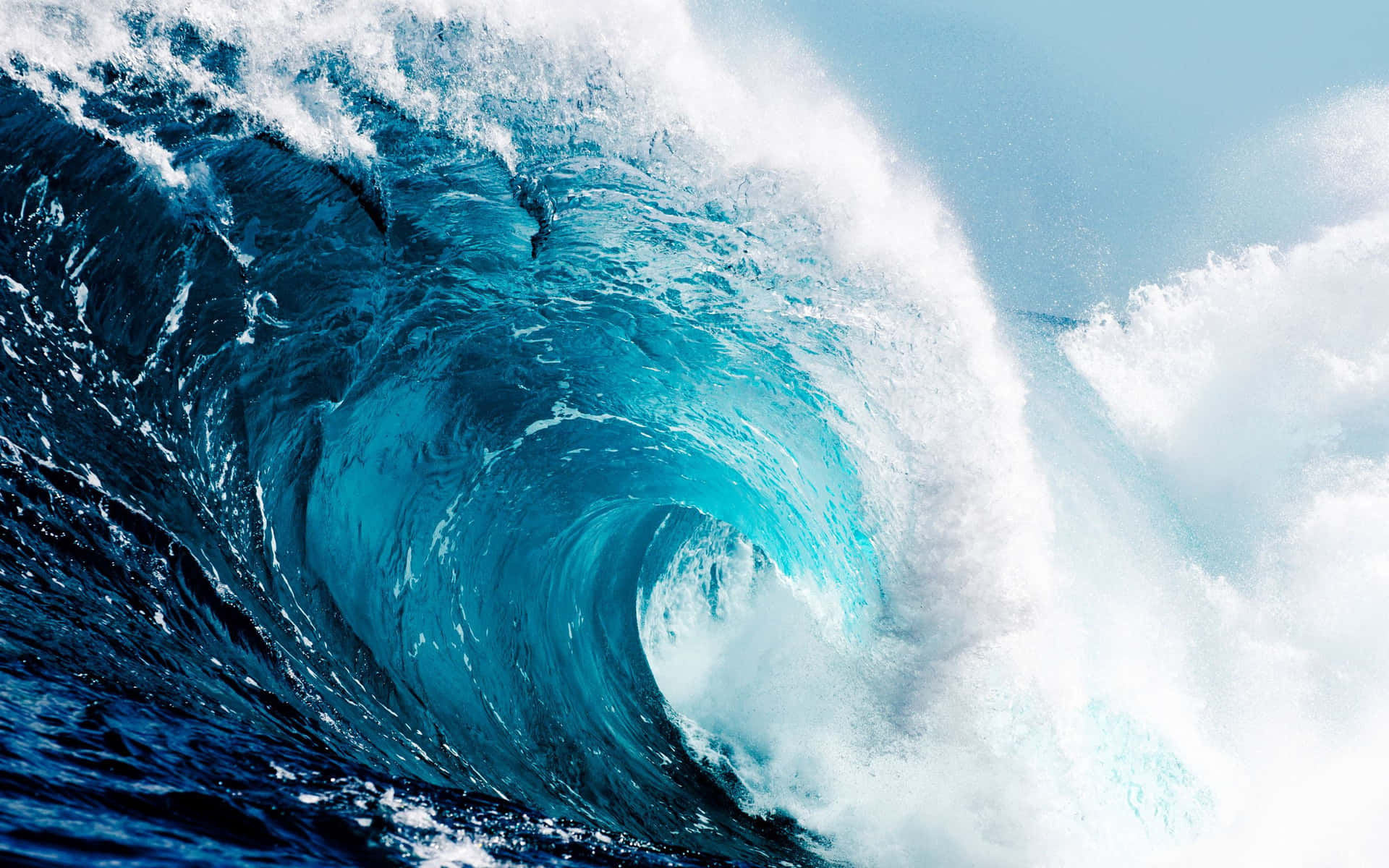 A powerful wave caused by an underwater earthquake destroys a beach's coastline