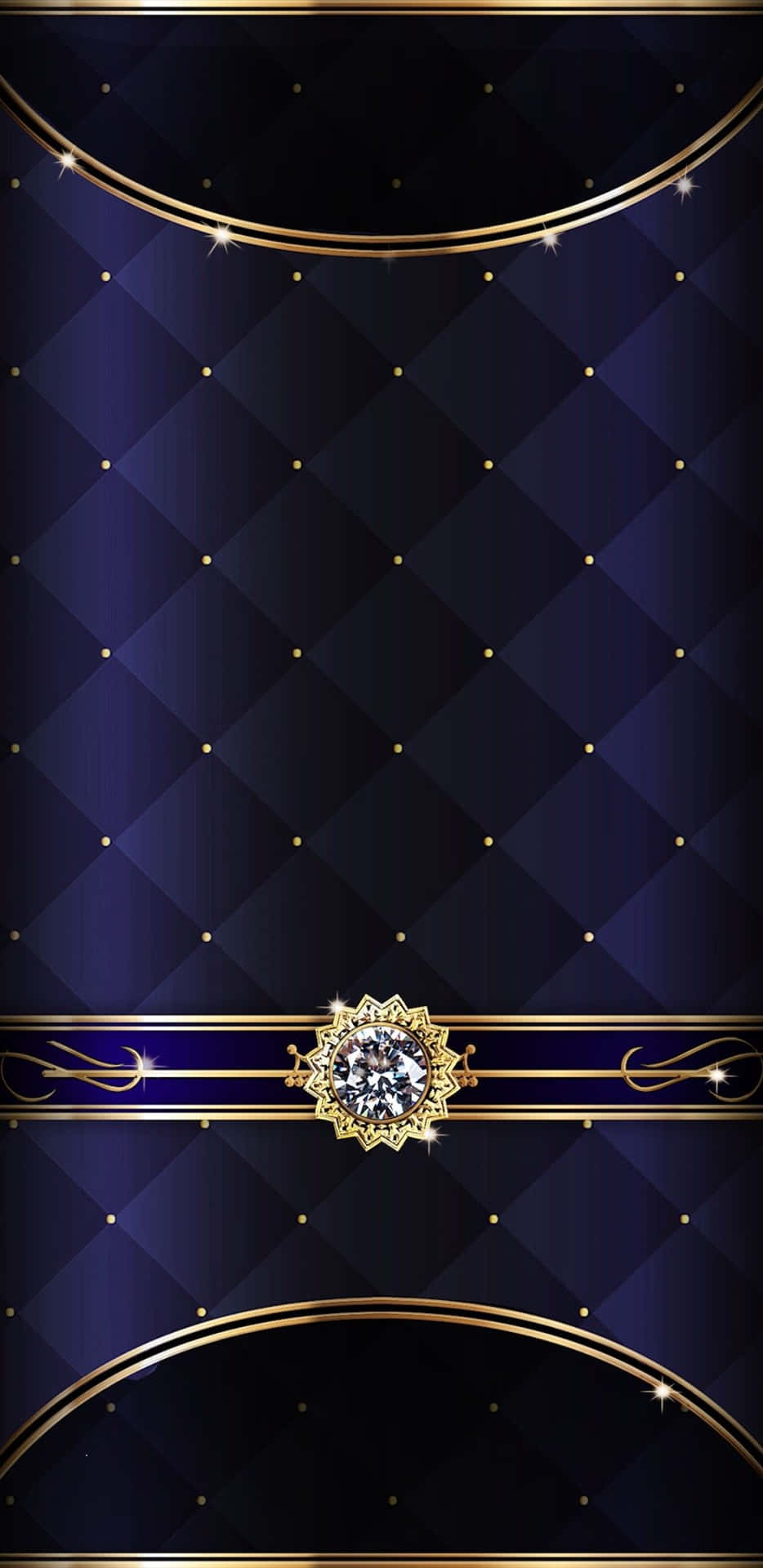 Tufted Blue Gold Expensive Wallpaper