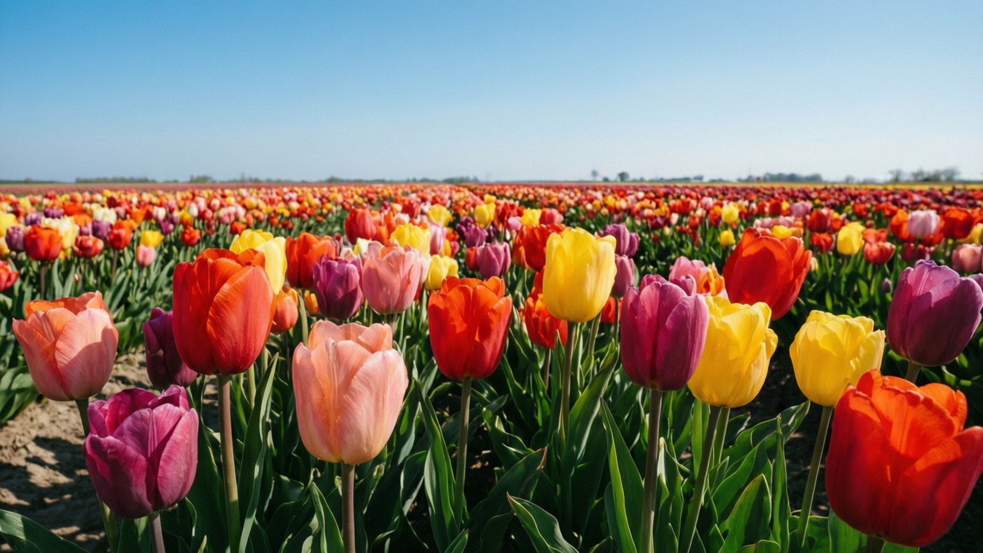 Campo di Tulipani Primavera Sfondi