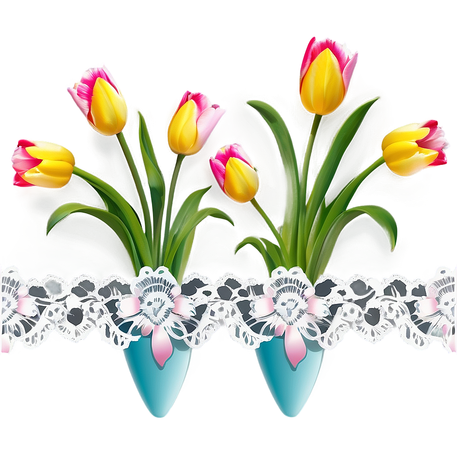 Tulips And Lace Png 05242024 PNG