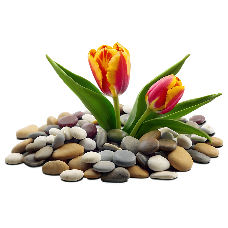 Tulips And Pebbles Png Yct85 PNG