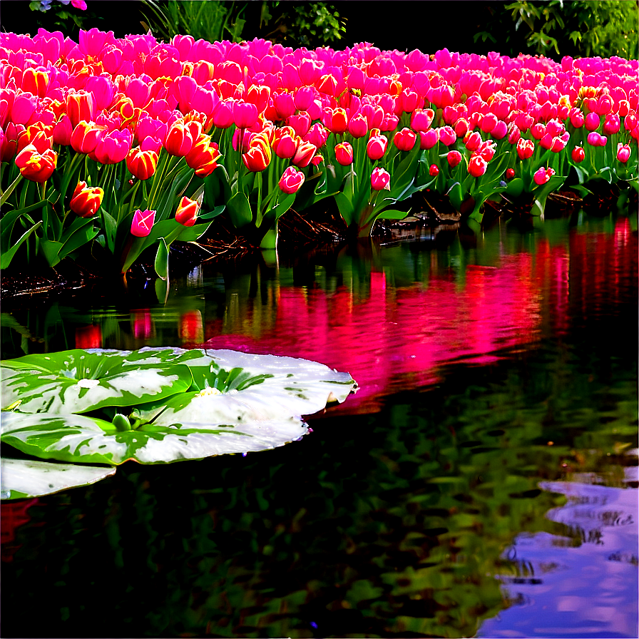 Download Tulips And River Png 51 | Wallpapers.com