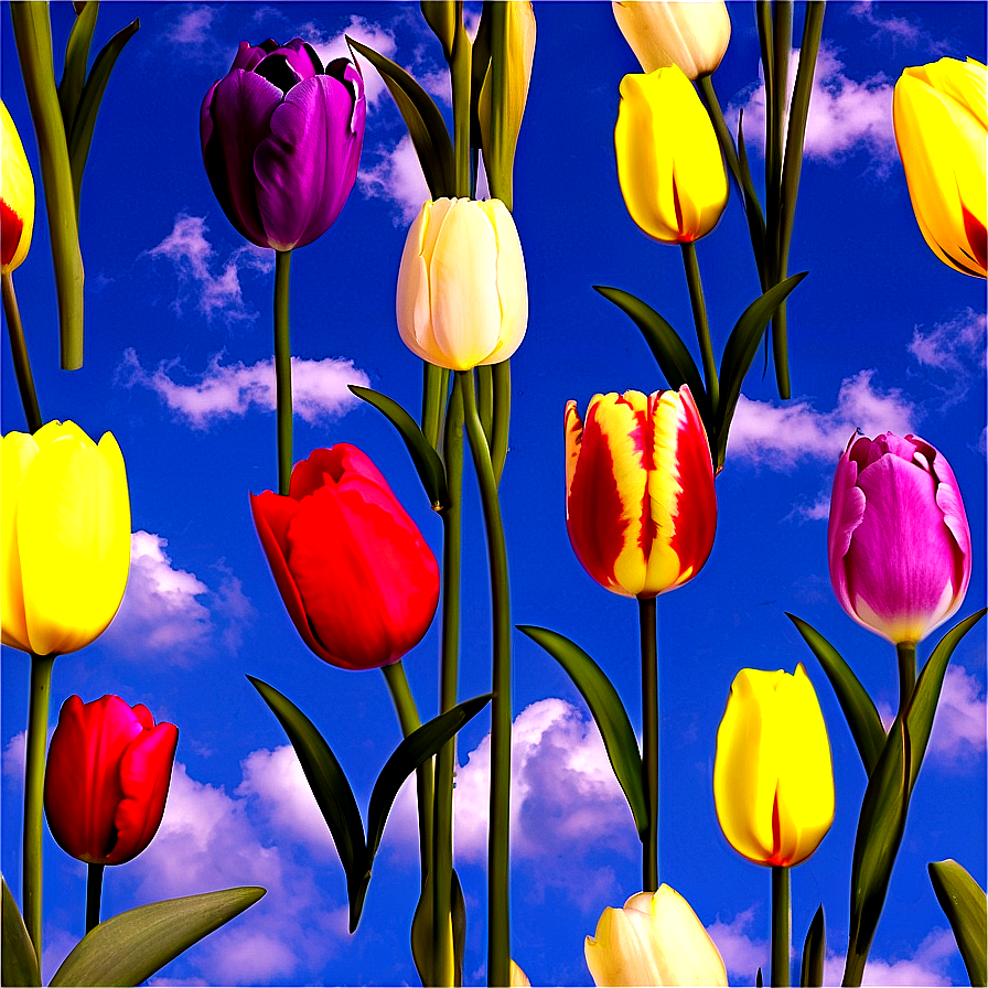Tulips And Sky Png 05242024 PNG