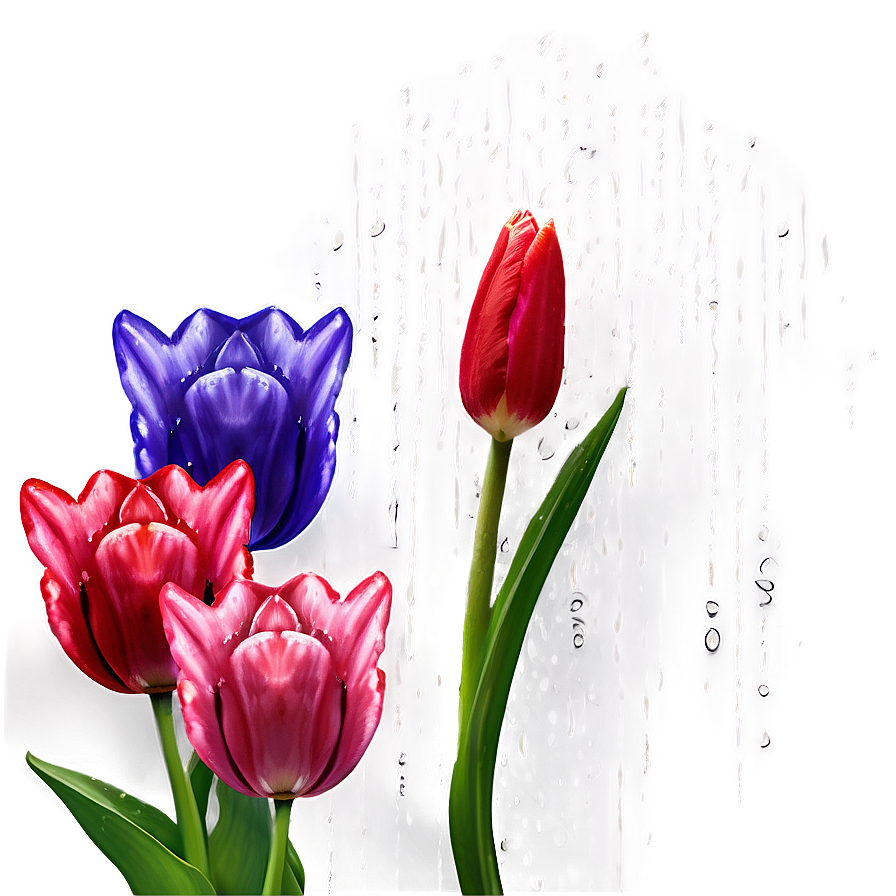 Tulips In The Rain Png Exb67 PNG