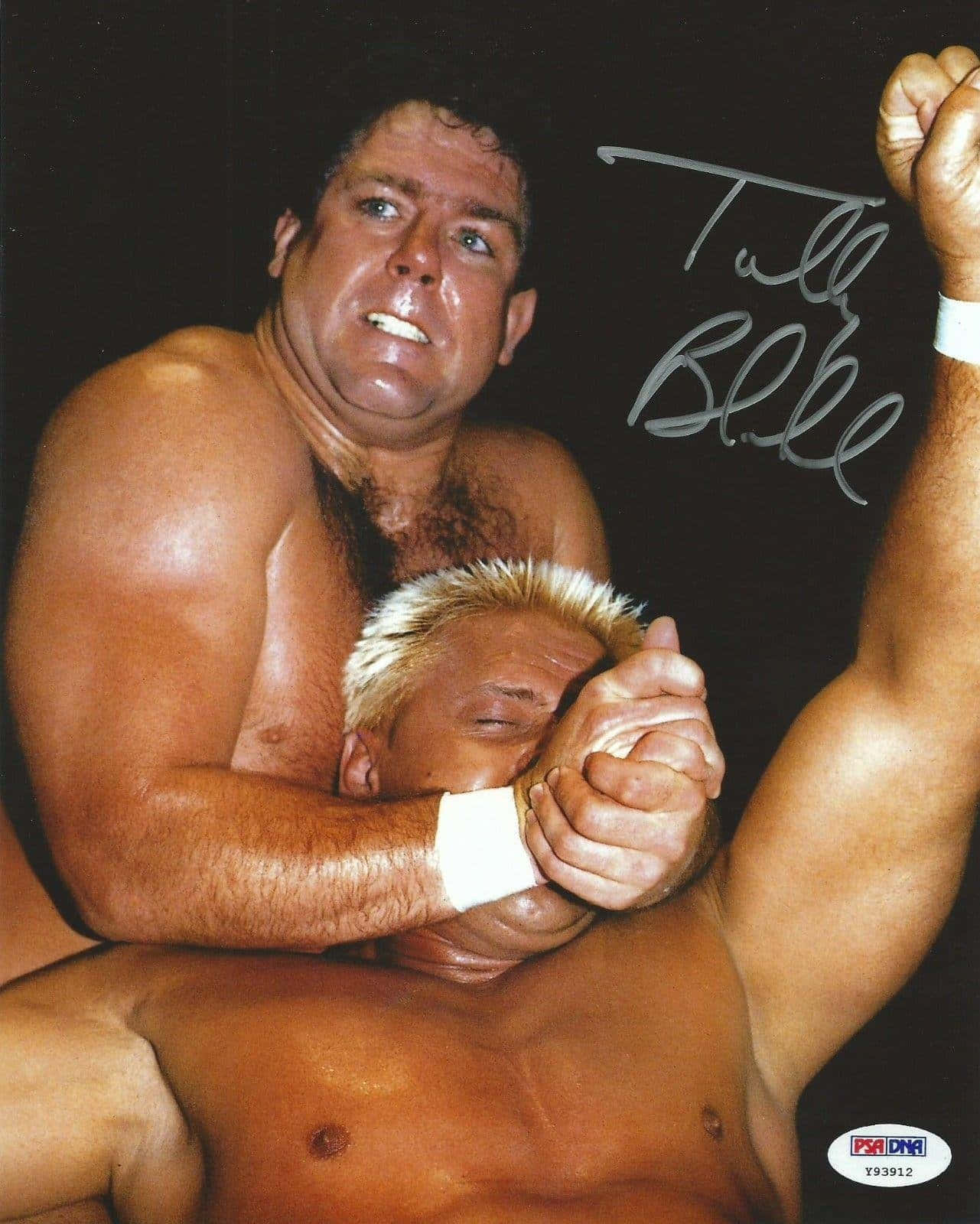 Tully Blanchard Vintage Autograph Persisk Gul Blomster Tapet Wallpaper