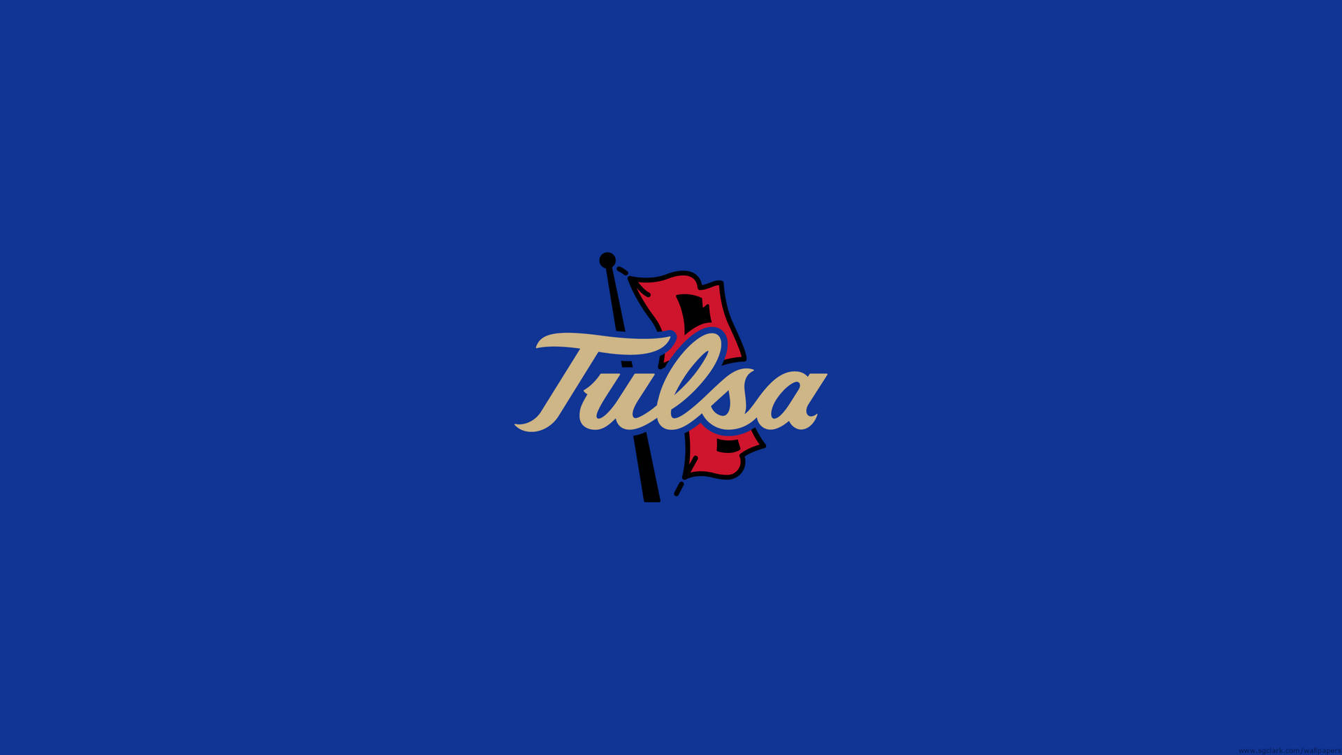 Tulsa Golden Hurricane Logo Blue Background Wallpaper