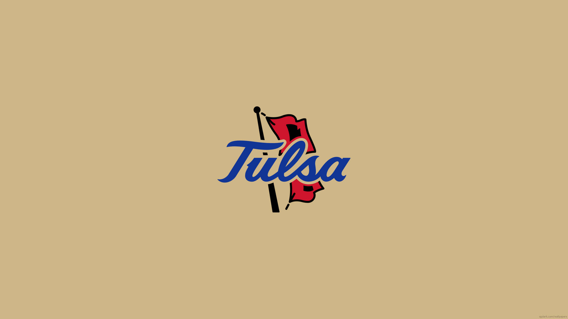 Tulsa Golden Hurricane Logo Cream Background Wallpaper