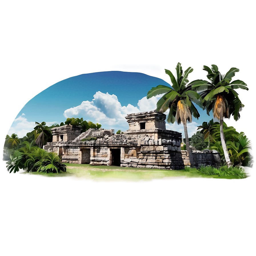 Tulum Ruins Mexico Png Pro PNG