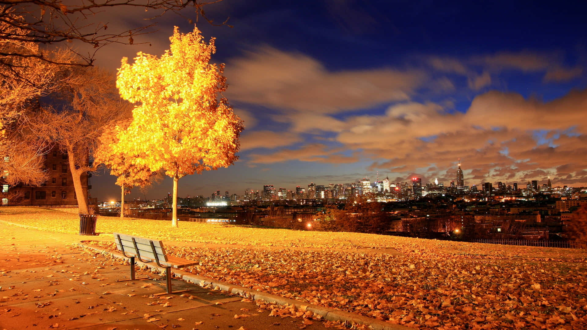 Experience the beauty of autumn with this stunning desktop wallpaper. Wallpaper