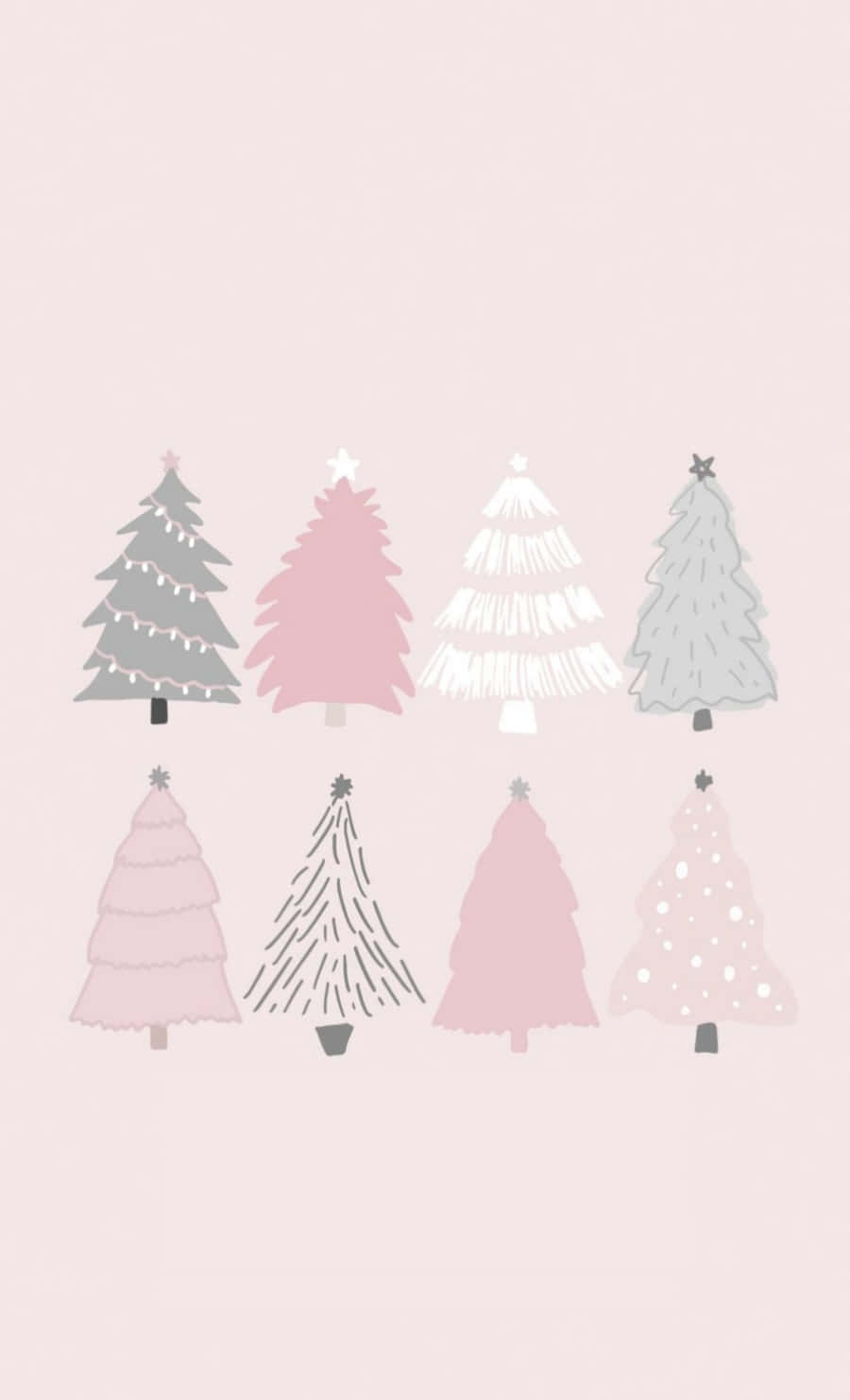 Árbolesde Navidad Coloridos De Tumblr Para Fondos De Pantalla De Computadora O Móvil. Fondo de pantalla