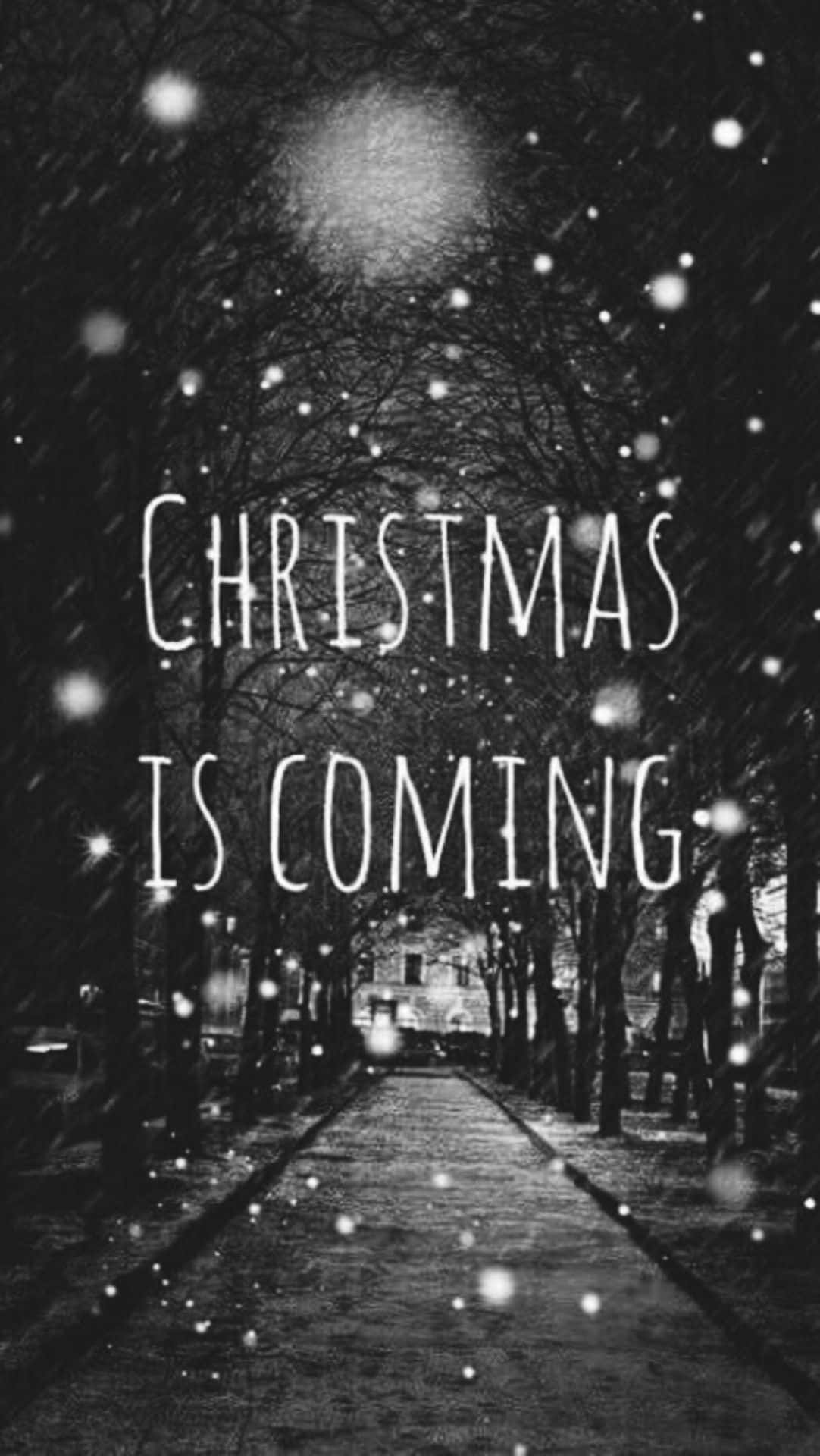 Tumblr Christmas Is Coming Snow Path Wallpaper