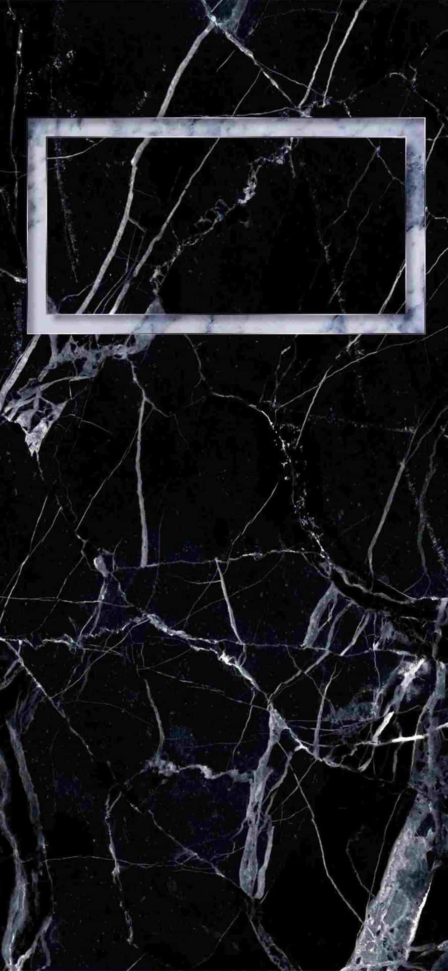 A Black Marble Background With A White Square Wallpaper
