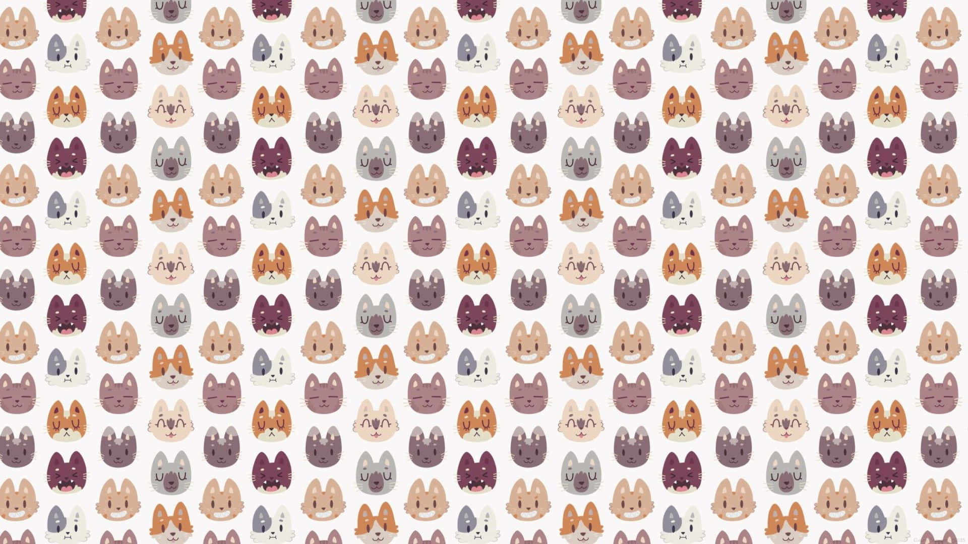 Et mønster af ræve i orange og brun farve. Wallpaper