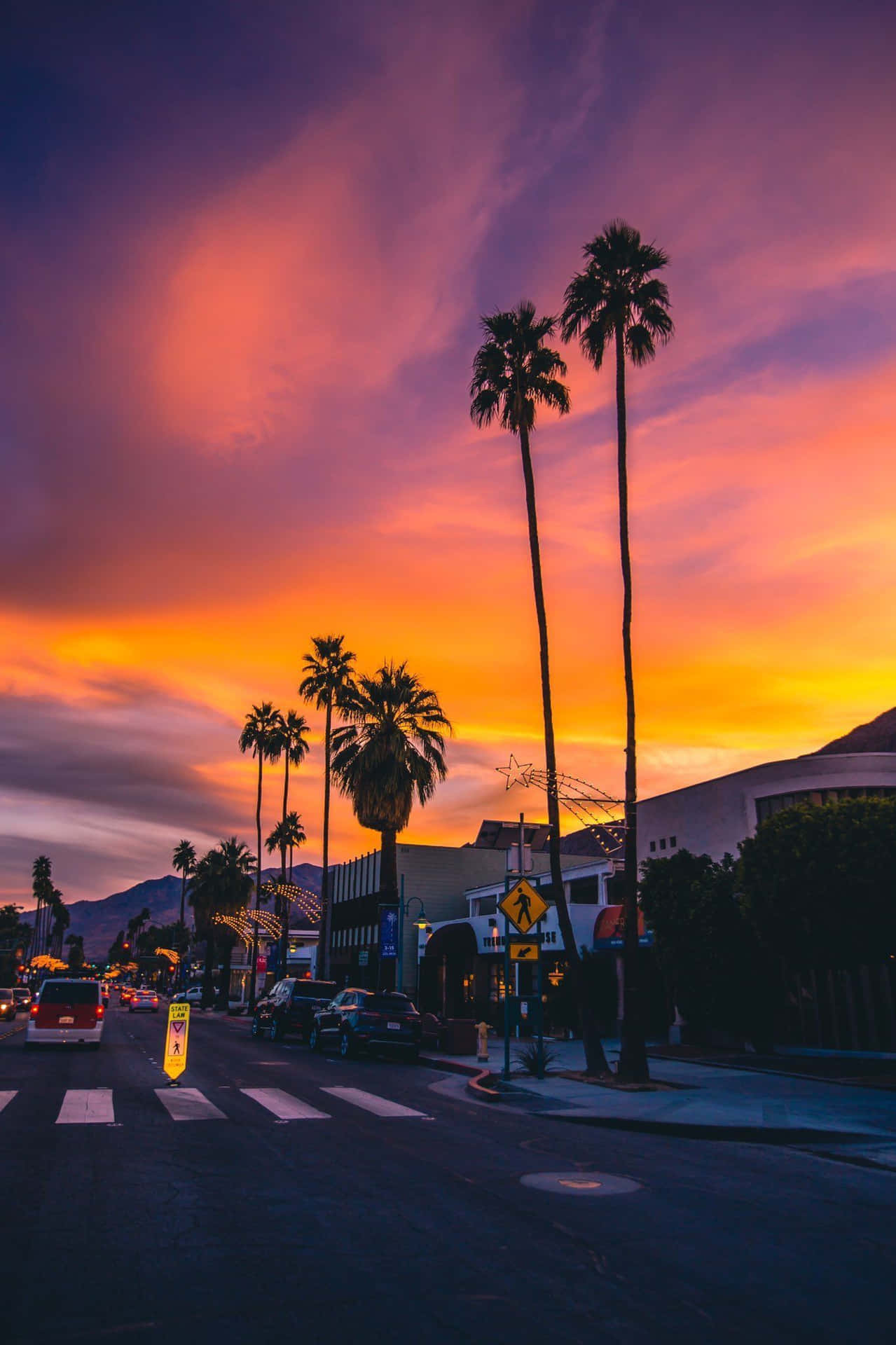 Sonnenuntergangin Kalifornien Tumblr Fotografie Iphone Wallpaper