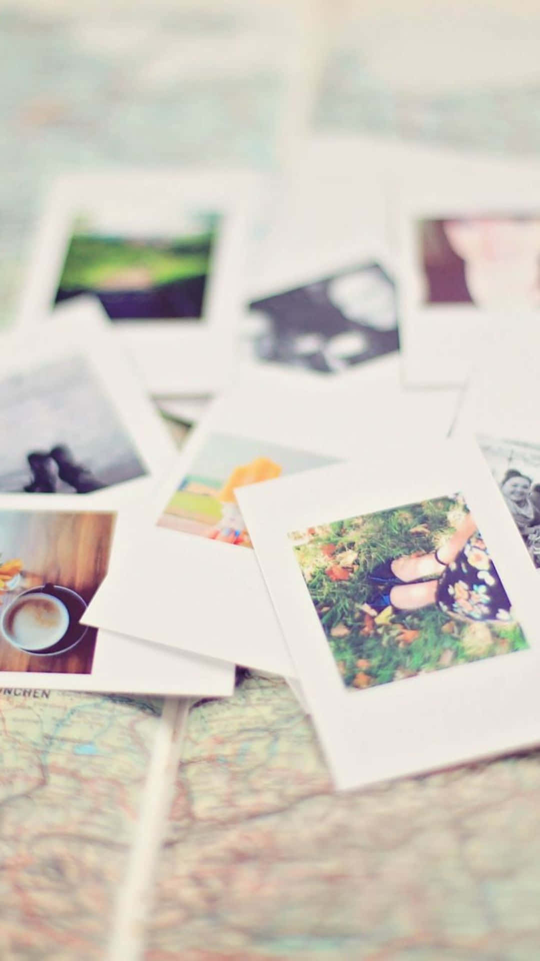 Tumblr Photography Pile Of Polaroids Wallpaper