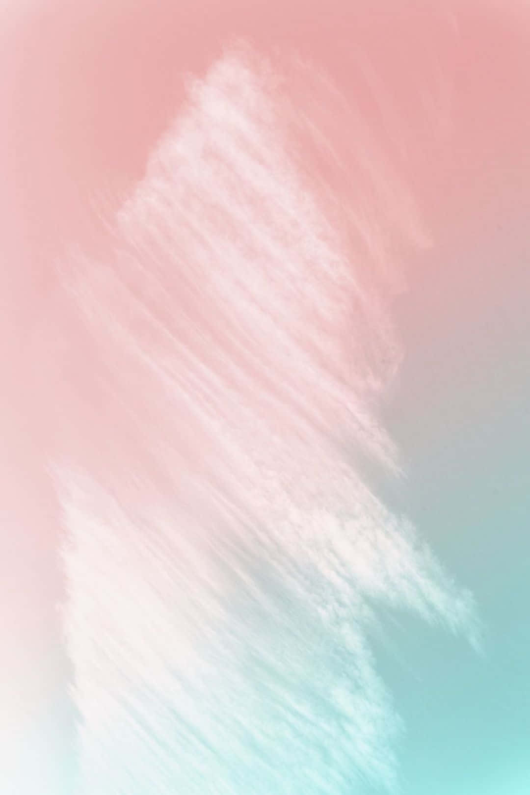 A Pink And Turquoise Abstract Background With Clouds