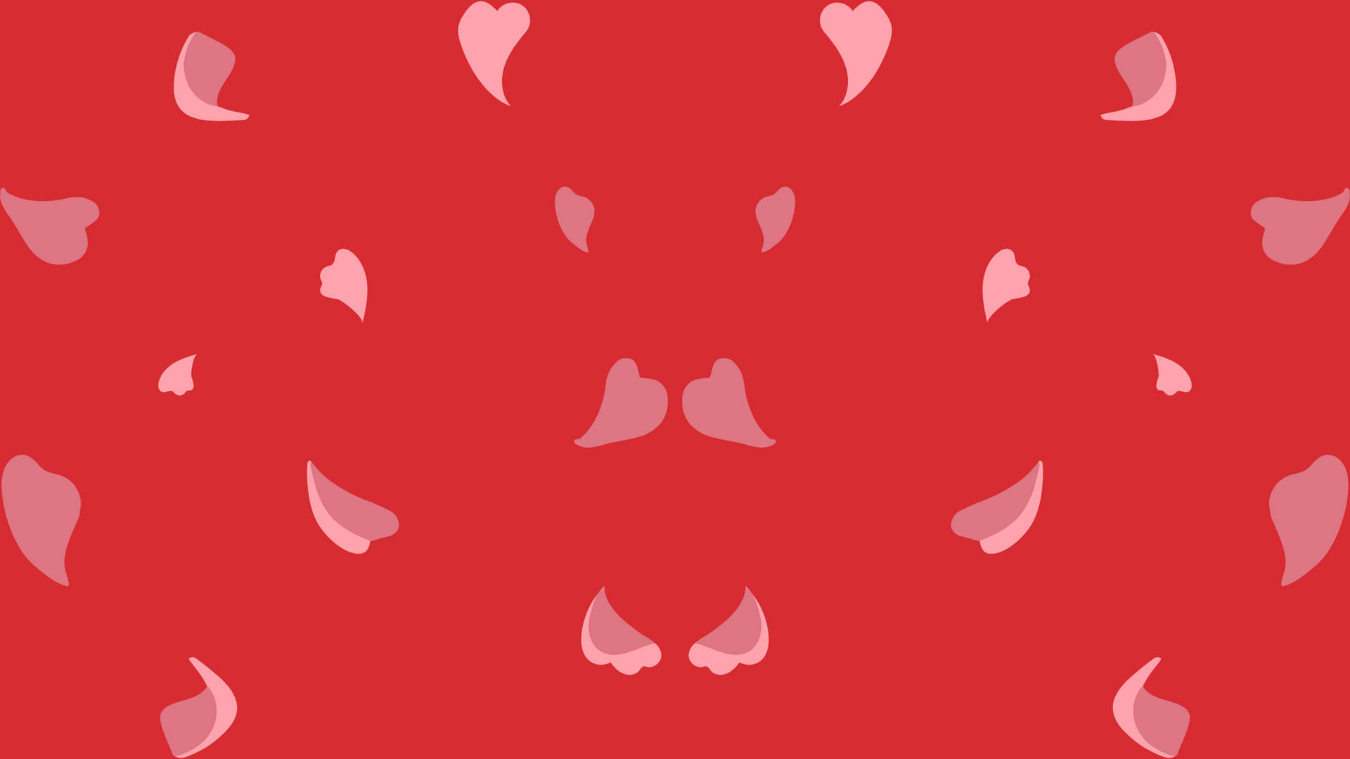 A Red Background With A Pattern Of Hearts Wallpaper