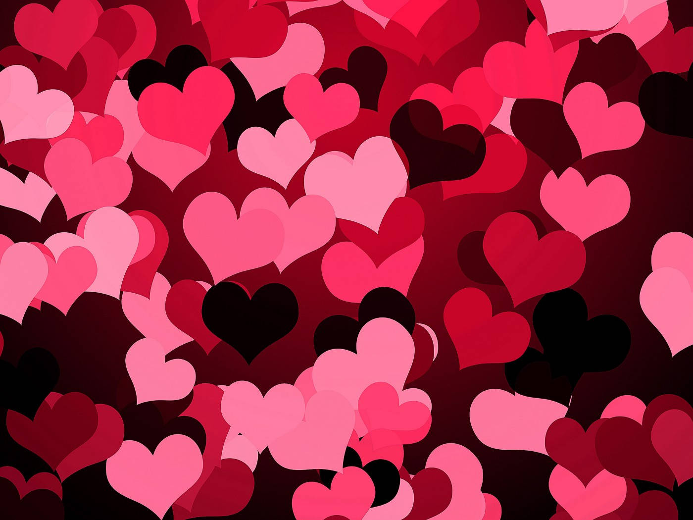 Tumblr Valentines Day Red Heart Shades Patterns Wallpaper