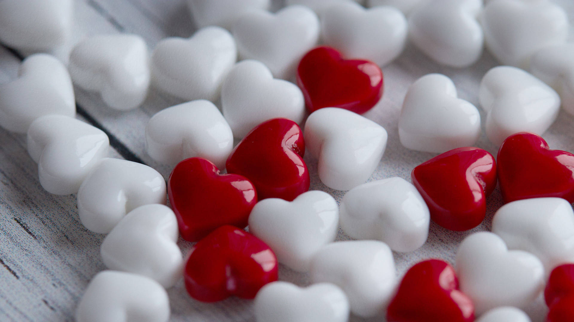 Tumblrdía De San Valentín Cuentas De Corazones Rojos Y Blancos Fondo de pantalla