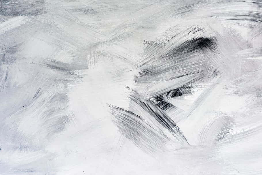 A Painting With White And Gray Paint Strokes