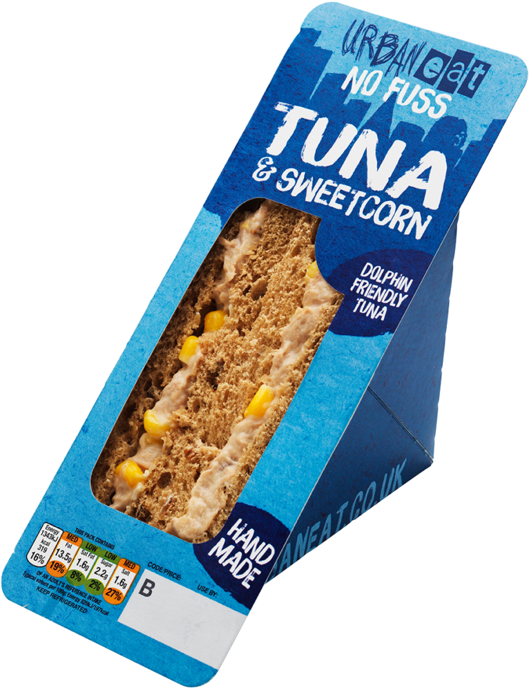 Tuna Sweetcorn Sandwich Packaging PNG