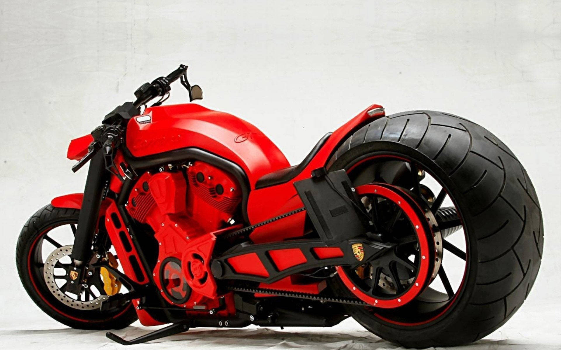Tuned-up Bobber Motorcycle Wallpaper