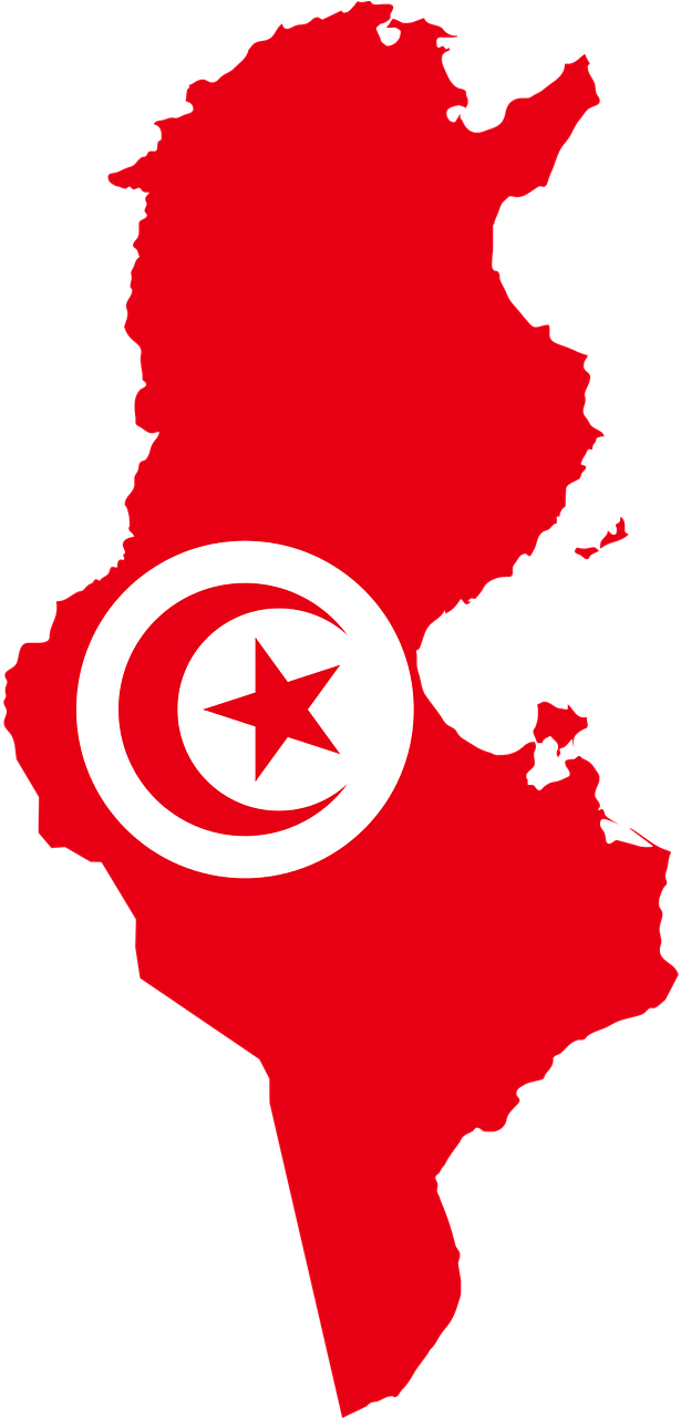 Tunisia Map Flag Overlay PNG
