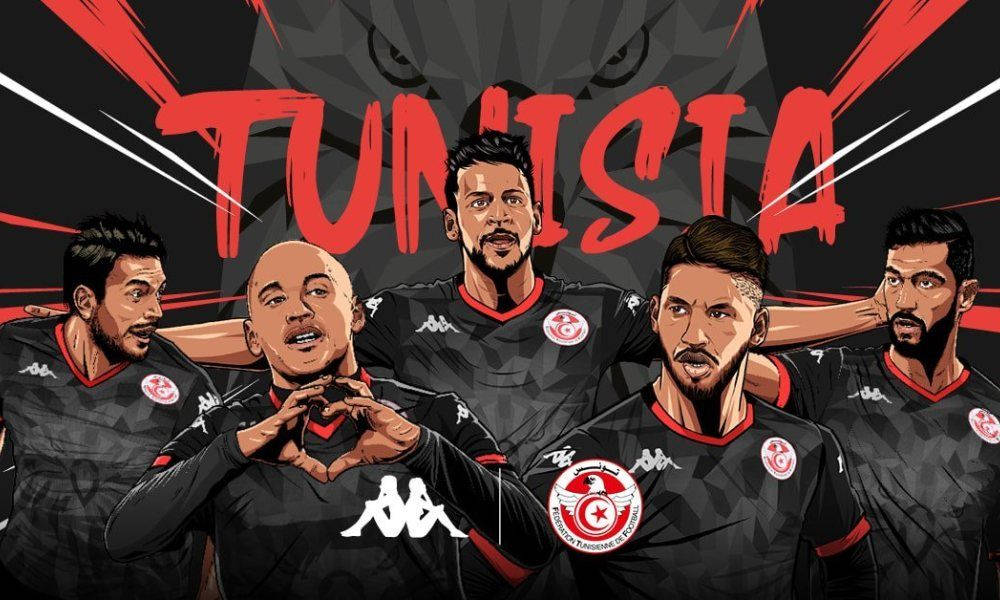 Arte Digitale Dei Giocatori Della Nazionale Di Calcio Tunisina Sfondo