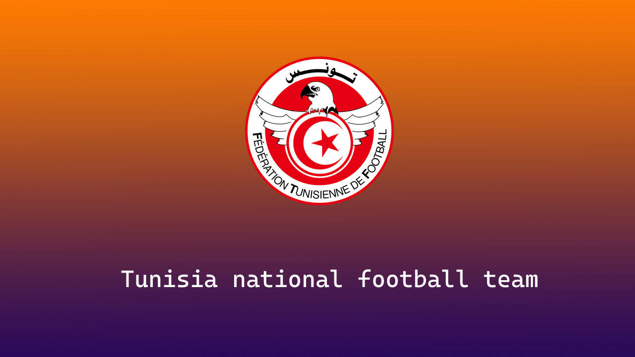 Equiponacional De Fútbol De Túnez En Morado Y Naranja Fondo de pantalla