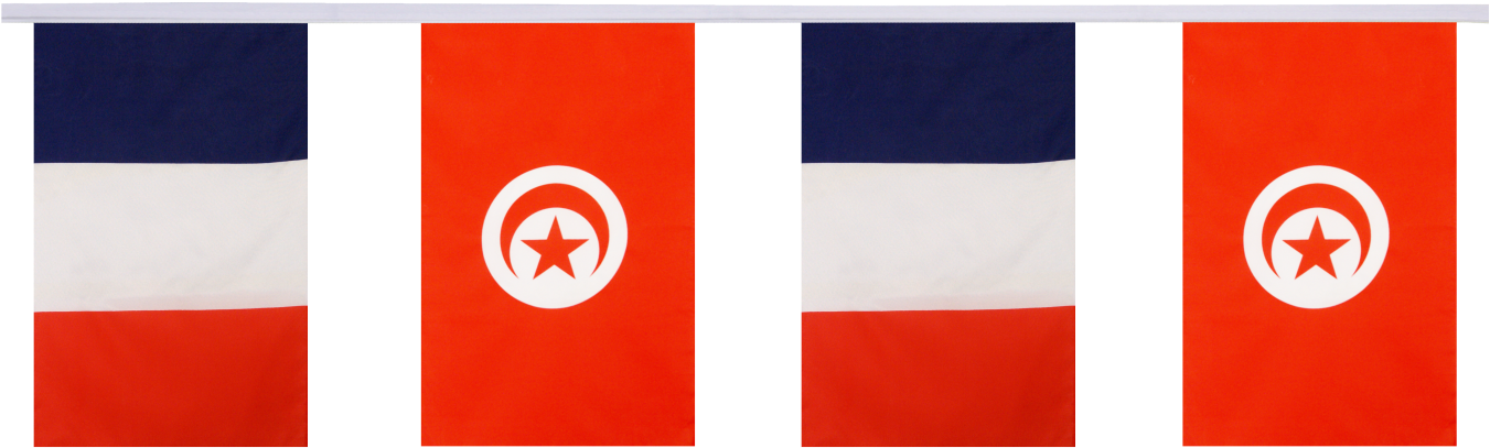 Tunisiaand France Flags Displayed Together PNG