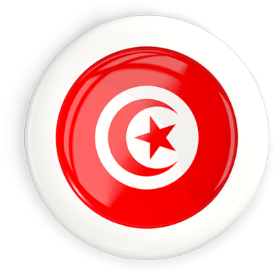 Tunisian Flag Button PNG