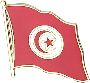 Tunisian Flag Pin PNG