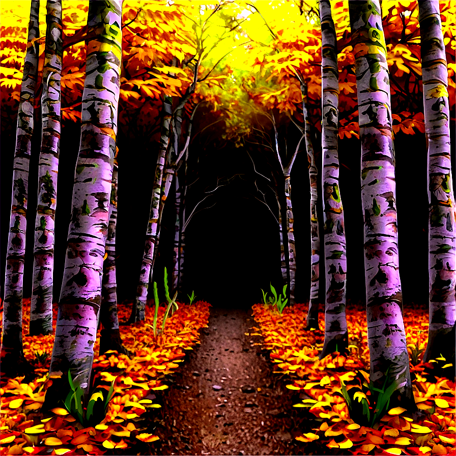 Tunnel In Autumn Forest Png 12 PNG