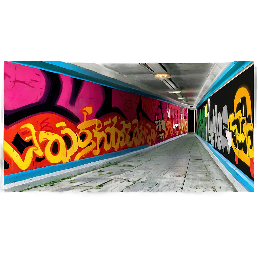 Tunnel With Graffiti Walls Png 40 PNG