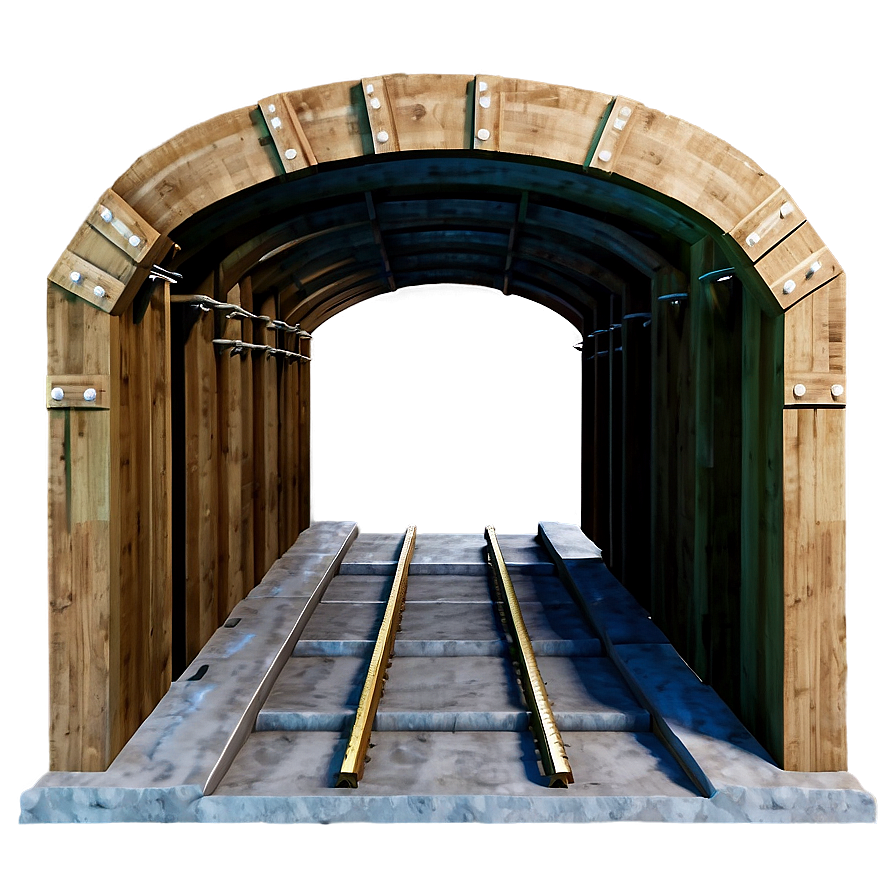 Tunnel With Wooden Beams Png Okq56 PNG